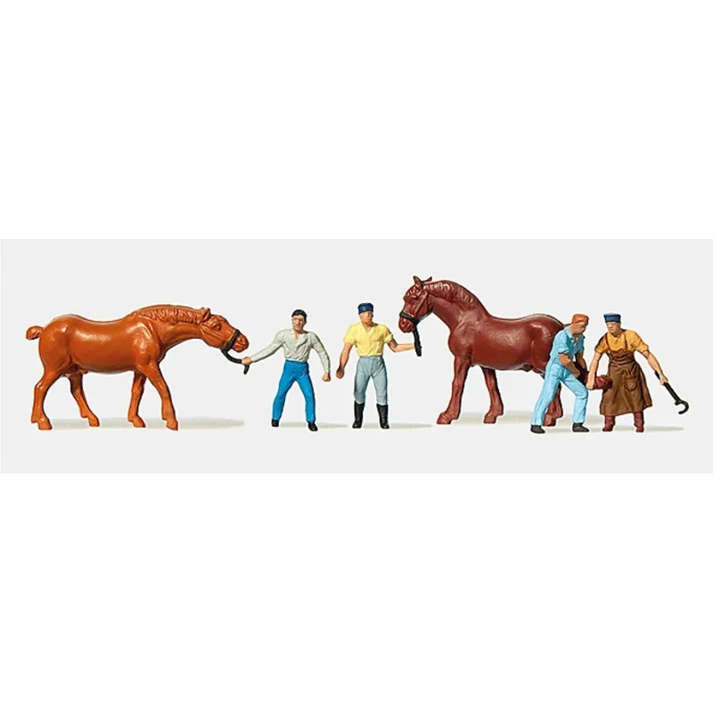 Favoriet Figurines Maréchaux-ferrants avec chevaux – Merten Preiser 0210889 – H0