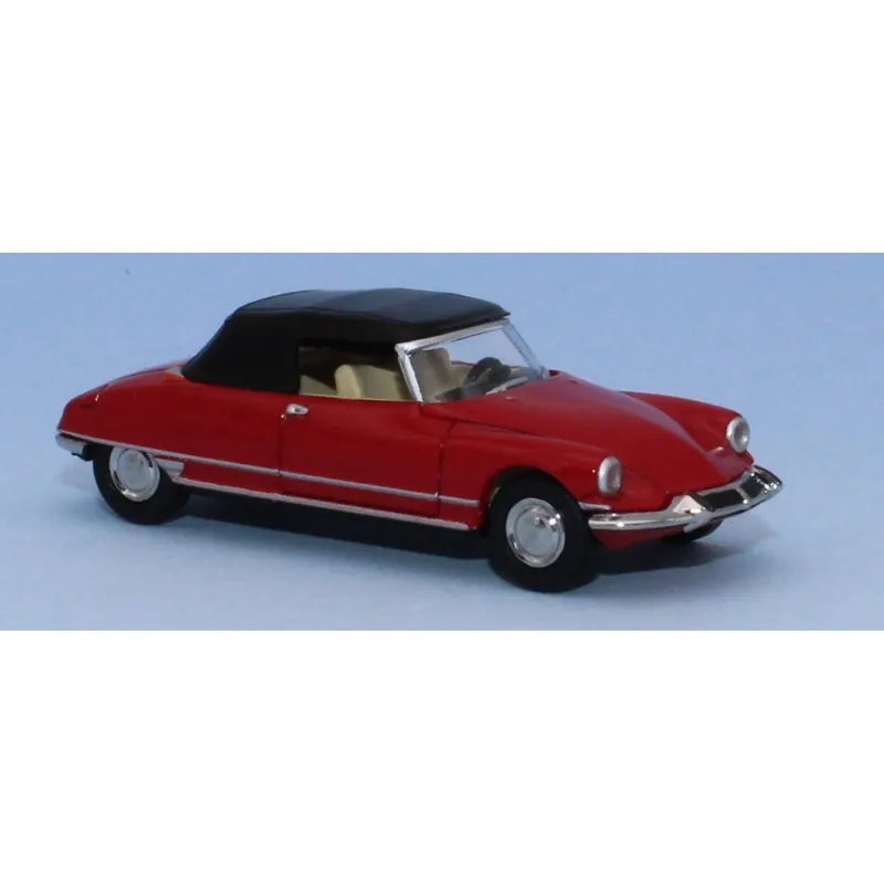 Citroën DS 19 cabriolet capote fermée rouge corail 1963 – SAI 7813 – HO 1/87 Superprijs