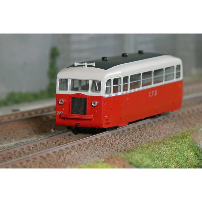 Meest Verkocht Autorail DE DION Type ND, CFD Vivarais, N°207, Rouge/Gris Perle, HOm – Ree Modeles VM055