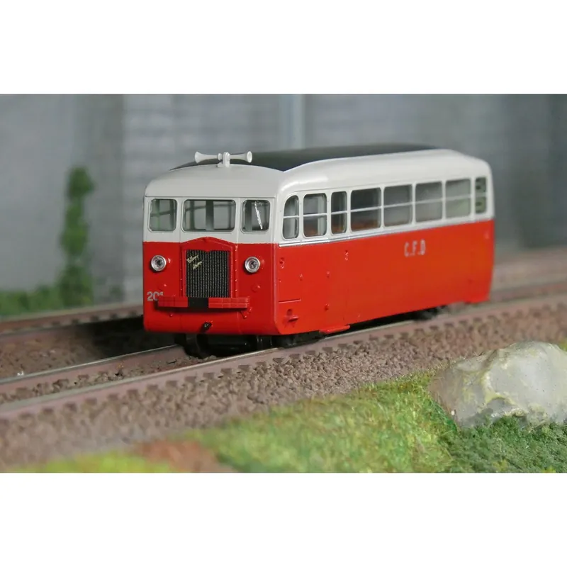 Lage Prijs Autorail DE DION Type ND, CFD Vivarais-Lozère, N°201, Rouge/Gris Perle, HOm – Ree Modeles VM053