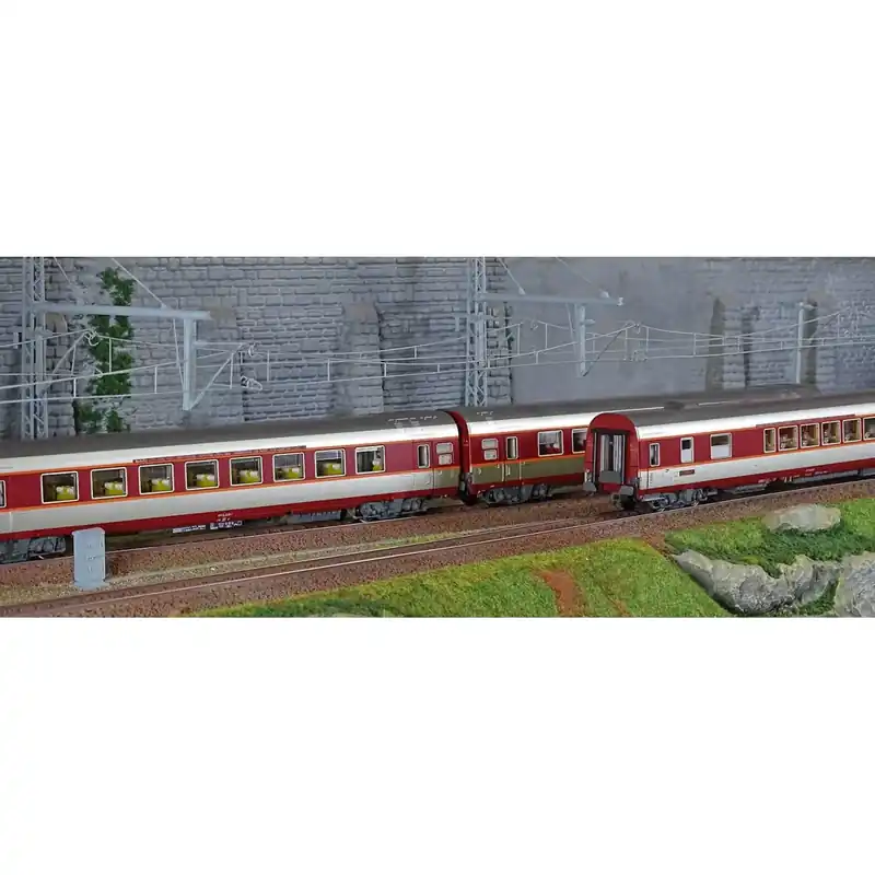LS Models 40083DC Set de 3 voitures Grand Confort Capitole A8tu + A8u + Vru, livré origine, Sud-Ouest, éclairées Superprijs