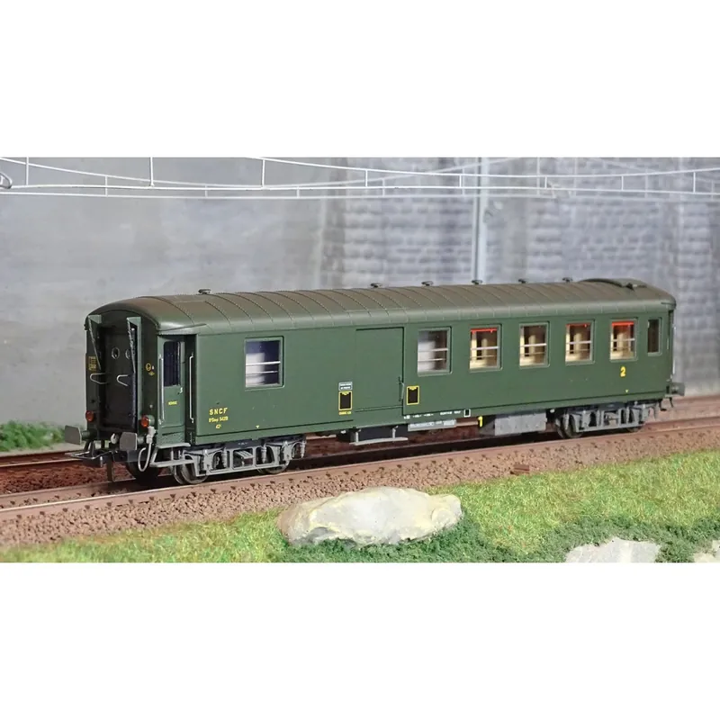 Ree modeles VB464 Voiture voyageurs métallisée, ex-PLM, SNCF, B4D, vert 301, ep. III Merkproduct