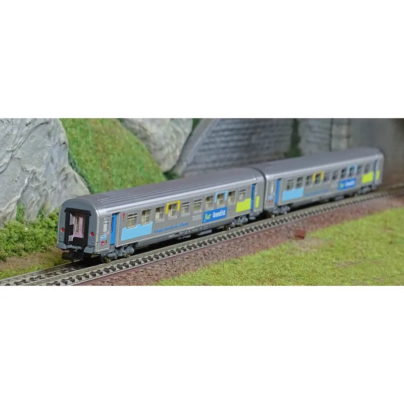 Hoge Kwaliteit Piko 94500 Set de 2 voitures Corail, fluo Grand Est, 1ère classe, 2ème classe, SNCF, échelle N