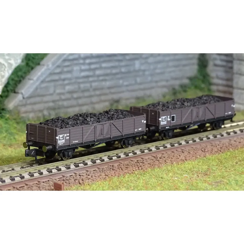 Arnold HN6492 Set de 2 wagons tombereaux type TTouw (avec des panneaux latéraux bas), chargé charbon, SNCF, échelle N Lage Prijs