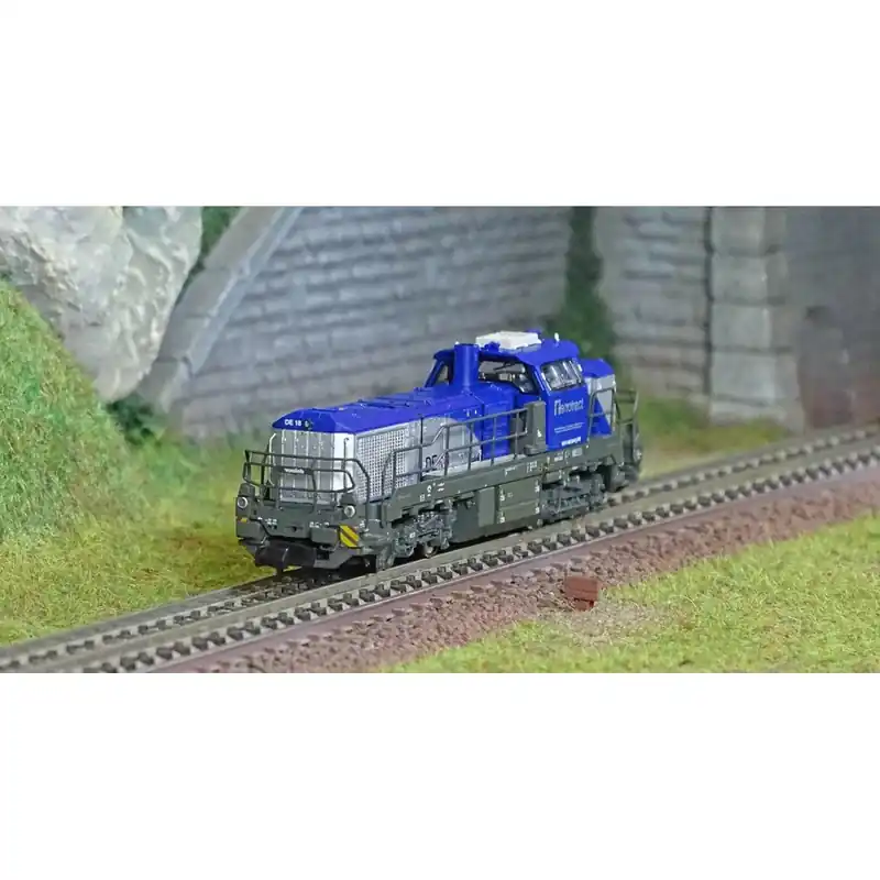 Hobbytrain H32106 Locomotive diesel Vossloh DE18, 004-6, Ferrotract, échelle N Flitsaanbieding