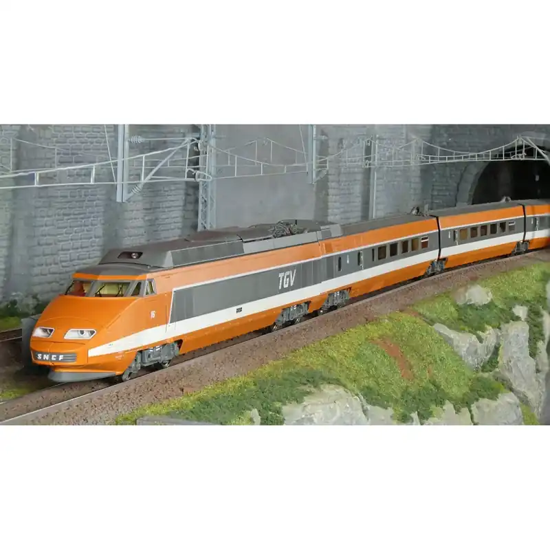 Hete Deal Ree Modeles TGV004S Set de 7 éléments TGV RECORD du MONDE 380Km/h N°16, SNCF, digital sonore, panto motorisés