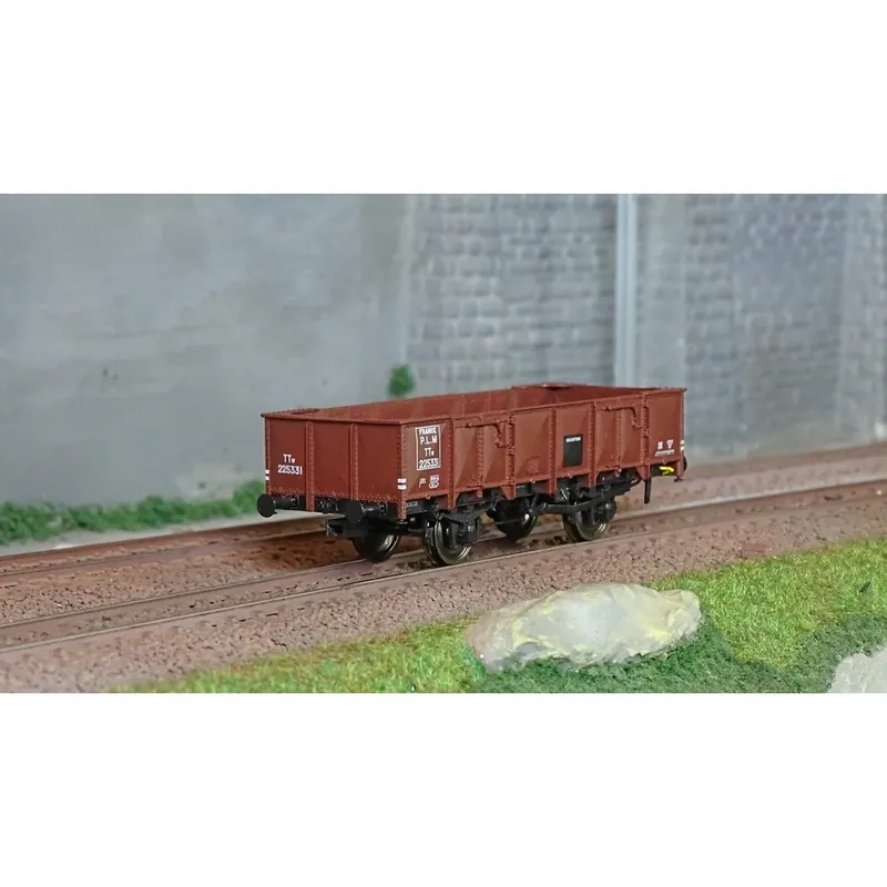 Hoge Kwaliteit Ree Modeles WB815 Wagon Tombereau PLM, 4 portes, tôlé rouge sidéros